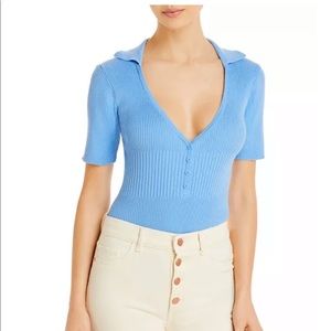 Bardot Ribbed Bodysuit-NWT-S